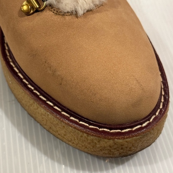 J. CREW Nubuck Nordic Crepe Sole Wedged Lace Up Winter Bootie Size 12 - Picture 10 of 11